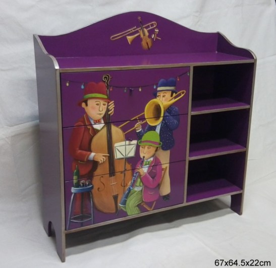 mesita estantes cd's músicos